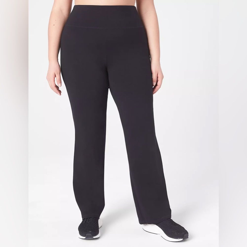 Lane Bryant Straight Leg Pointe Pull On Pant Black Size 26/28